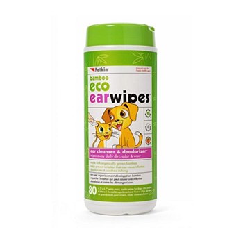 Petkin Jumbo Bamboo Eco Earwipes (80 Pack)