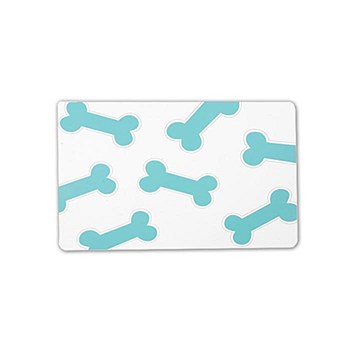PetRageous Kool Pet Turqoise &amp; White Bones Placemat