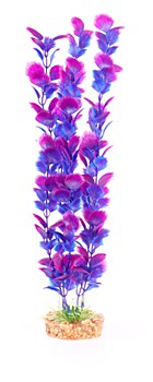 Kazoo Plastic Plant Medium Leaf Pink and Purple 30cm