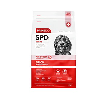 Prime100 Single Protein Diet Air Dried Duck &amp; Sweet Potato Dry Dog Food 120g