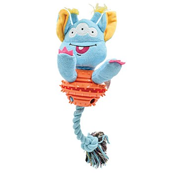 Puppy Play Silly Face Treat Belly Armor Blue Dog Toy