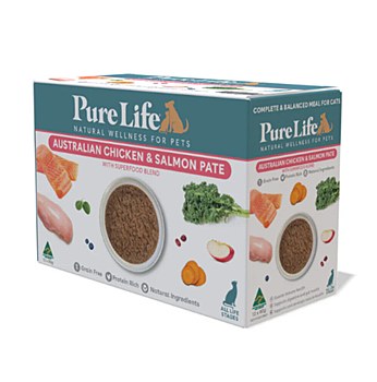 Pure Life Australian Chicken &amp; Salmon Pate 12x80g Wet Cat Food