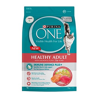 Purina One Healthy Adult with Salmon &amp; Tuna 3kg Dry Cat Food
