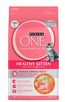 Purina One Healthy Kitten with Chicken 1.4kg Dry Cat Food