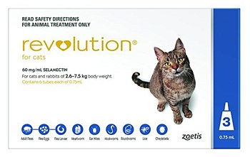 Revolution For Cats and Rabbits 2.6kg to 7.5kg (3 Pack)