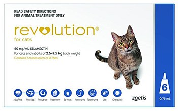 Revolution For Cats and Rabbits 2.6kg to 7.5kg (6 Pack)
