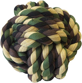 Rope Knot Ball Camoflauge Dog Toy 18.5cm