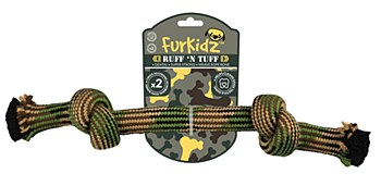 Furkidz Ruff n Tuff 2 Knot Rope Dog Toy Small 32cm