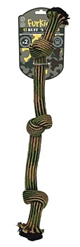 Furkidz Ruff n Tuff 3 Knot Rope Dog Toy Small 50cm