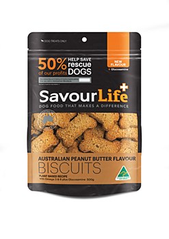 Savourlife Peanut Butter Flavour Biscuits Dog Treats 500g