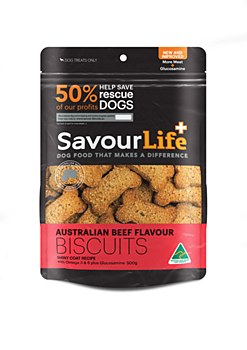 Savourlife Beef Flavour Biscuits Dog Treats 500g