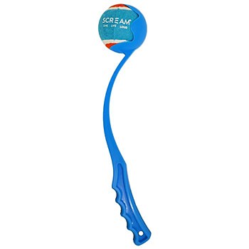 Scream Ball Launcher Loud Blue 38cm Dog Toy