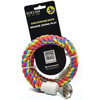 Scream Bird Bungee Rope 122cm Bird Toy
