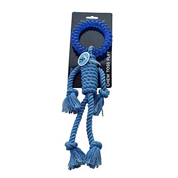 Scream Rope Man 30cm Blue Dog Toy