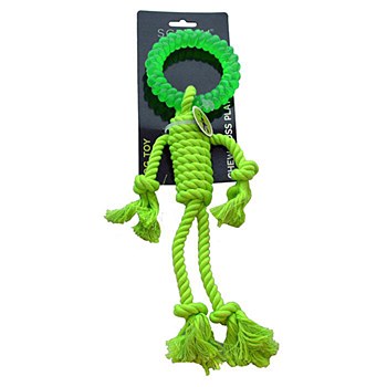 Scream Rope Man 30cm Pink Dog Toy