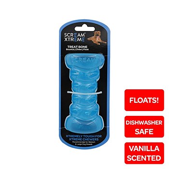Scream Xtreme Treat Bone For Medium to Large Breeds Blue