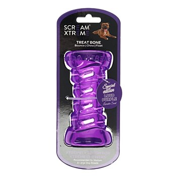 Scream Xtreme Treat Bone For Medium to Large Breeds Purple