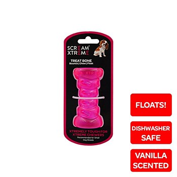 Scream Xtreme Treat Bone For Small Breeds Pink