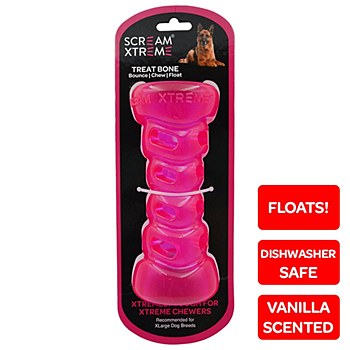 Scream Xtreme Treat Bone For Extra Large Breeds Pink