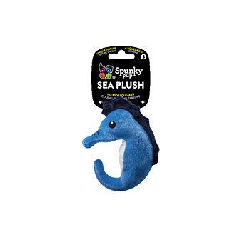 Spunky Pup Sea Plush Seahorse Small Dog Toy