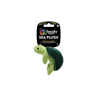 Spunky Pup Sea Plush Turtle Small Dog Toy
