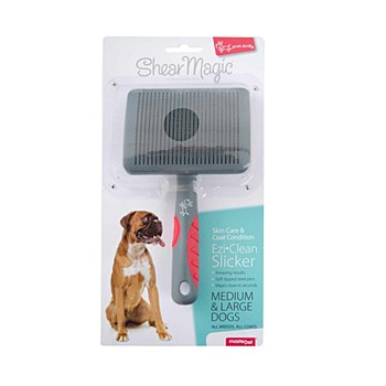 Shear Magic Dog Brush Ezi Clean Slicker for Medium &amp; Large Dogs