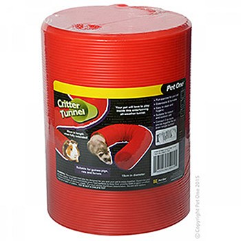 Pet One Small Animal Tunnel Small Red