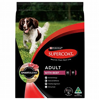 Supercoat Adult with Beef 2.8kg Dry Dog Food
