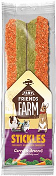 Tiny Friends Farm Stickles with Carrot &amp; Broccoli 100g Small Pet Treats