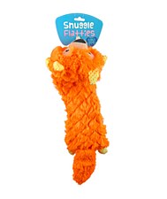 Allpet Snuggle Flatties Orange Squirrel Dog Toy