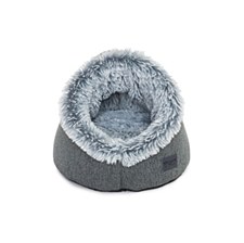 Superior Pet Goods Calming Pet Dome Dove Grey Cat Bed