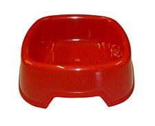 K9 Homes Heavy Duty Plastic Red Large Dog Bowl