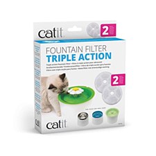 Catit Flower Water Drinking Fountain Triple Action Filters (2 Pack)