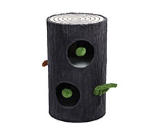 Cattitude Hideaway 2 Grey Tree Trunk Cat Scratch Post