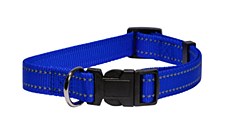 Montys Dog Collar Reflective Thread 25mm 40cm - 65cm Blue