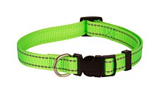 Montys Dog Collar Reflective Thread 25mm 40cm - 65cm Fluro Green