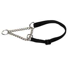 Prestige Pet Adjustable Semi Choke Collar 1 inch Black
