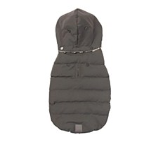 FuzzYard Dog Coat Essential Puffer Jacket Charcoal Size 5