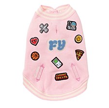 FuzzYard Dog Coat Letterman Jacket Pink Size 1
