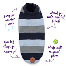 Kazoo Dog Coat Chestie Jumper Blue 66cm