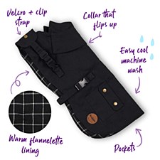 Kazoo Dog Coat Aussie Oilskin Black 53cm