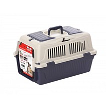 Furkidz Pet Carrier Deluxe Blue & Beige