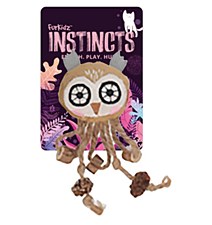 Furkidz Burlap Owl Cat Toy