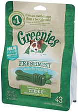 Greenies Dog Dental Treats Freshmint for Teenie Dogs 340g