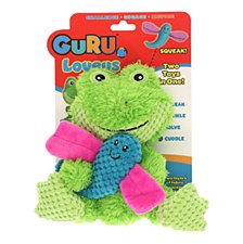 Guru Loveys Frog Medium Plush Dog Toy