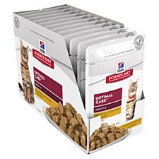 Hill's Science Diet Adult Optimal Care Chicken 12x85g Pouches Wet Cat Food