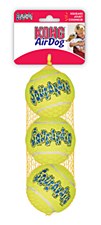 KONG Air Squeaker Tennis Balls Dog Toy Medium (3 Pack)