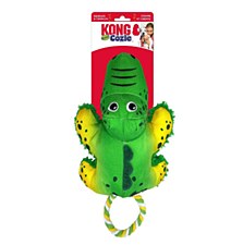 KONG Cozie Tuggz Alligator Rope Squeaker Dog Toy Medium/Large