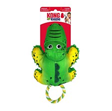 KONG Cozie Tuggz Alligator Rope Squeaker Dog Toy Small/Medium
