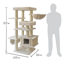 Kazoo 3 Cloud Nine Catnap Tower Cream Scratch Post